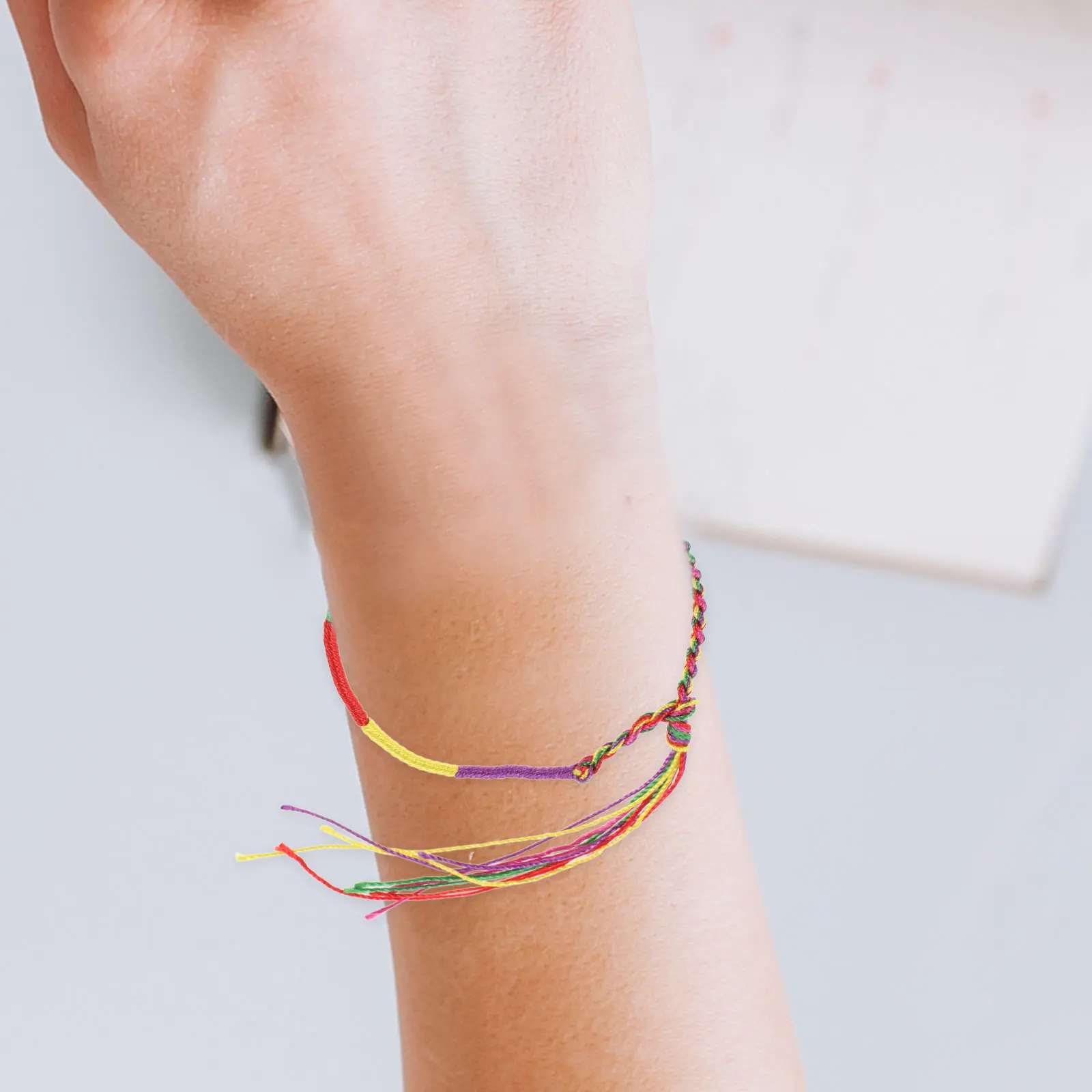

100pcs Colorful Braided Bracelets Women Ethnic Friendship Thread Wrist Ankle Adjustable Festive Gifts Handmade