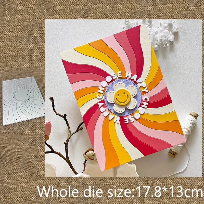 

New Design Craft Metal stencil mold Cutting Die Groovy Background decoration scrapbook die cut Album Paper Card Craft Embossing