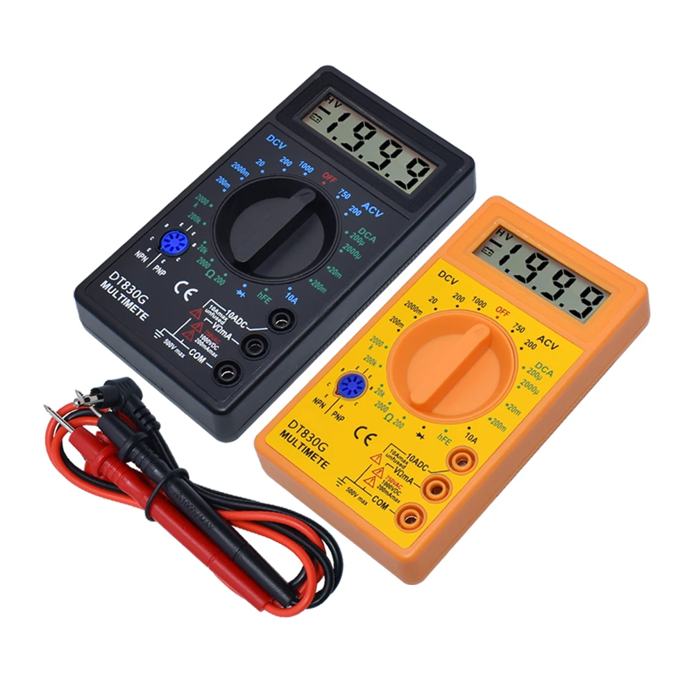 DT-830G Digital Voltmeter Ohmmeter Ammeter Multimeter Handheld Tester DT830B AC DC 750/1000V Amp Volt Ohm home tester