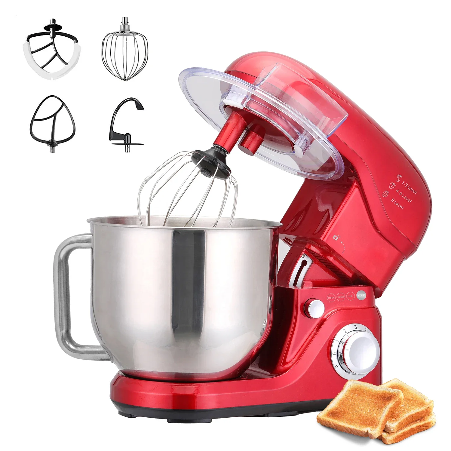 -Para 8L panadería pastel masa licuadora harina cocina ayudas eléctricas Ptisseries Mezclador Batidora hornear Keuken Robot Stand Mezcladores de alimentos