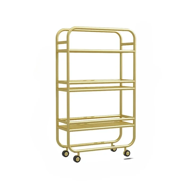 

Iron 2-3layer Bathroom Storage Shelf with Wheels Floor Stand Living Room Kitchen Narrow Metal Rack Organizer on sale