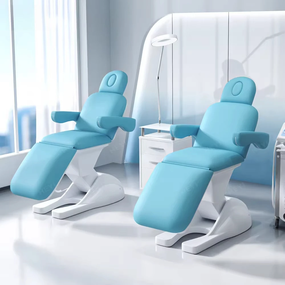Modern Salon Furniture Electric Facial Beauty Massage Bed Cosmetic Table Chair Facial Spa Lash Bed