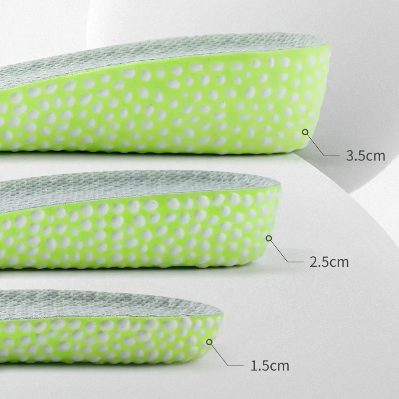 Quality Boots Sneakers Shock Absorption Insoles for Feet Height Increase Shoes Insole 1.5cm/2.5cm/3.5cm Growing Shoe pads 1Pair