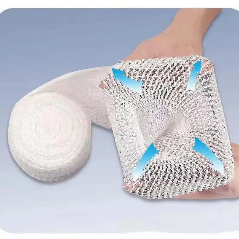 Einweg-Elastische Schlauchbandage 1 Rolle Wundverband Netzgaze Leichtgewichtig für Sport Wundschutz – Detail 8