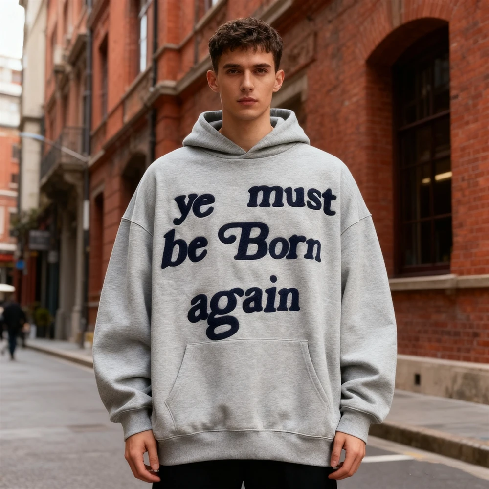 KUCLUT 1:1 CPFM YE KANYE, jersey con estampado bordado de la mejor calidad, sudadera holgada 100% de algodón, Sudadera con capucha Vintage de gran tamaño para hombres