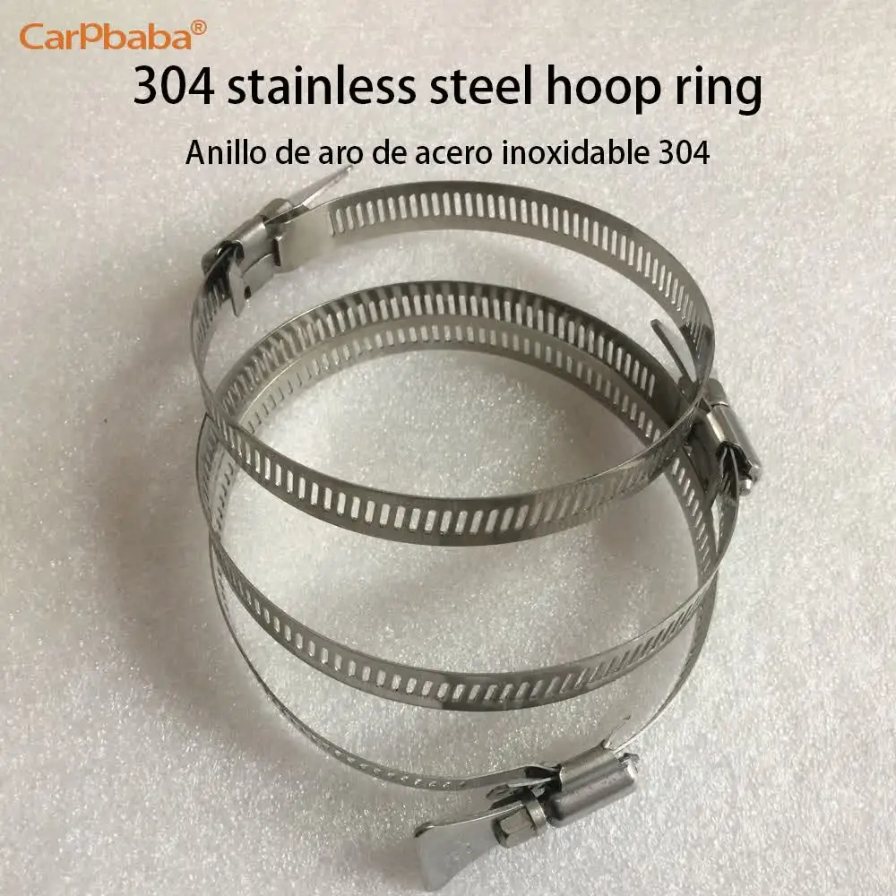 3pcs 400mm Adjustable Stainless Steel Screw Band Hose Clamps Car Fuel Hose Clamps Pipe Clamp Worm Gear Clip Hose Clamp Hoop Ring