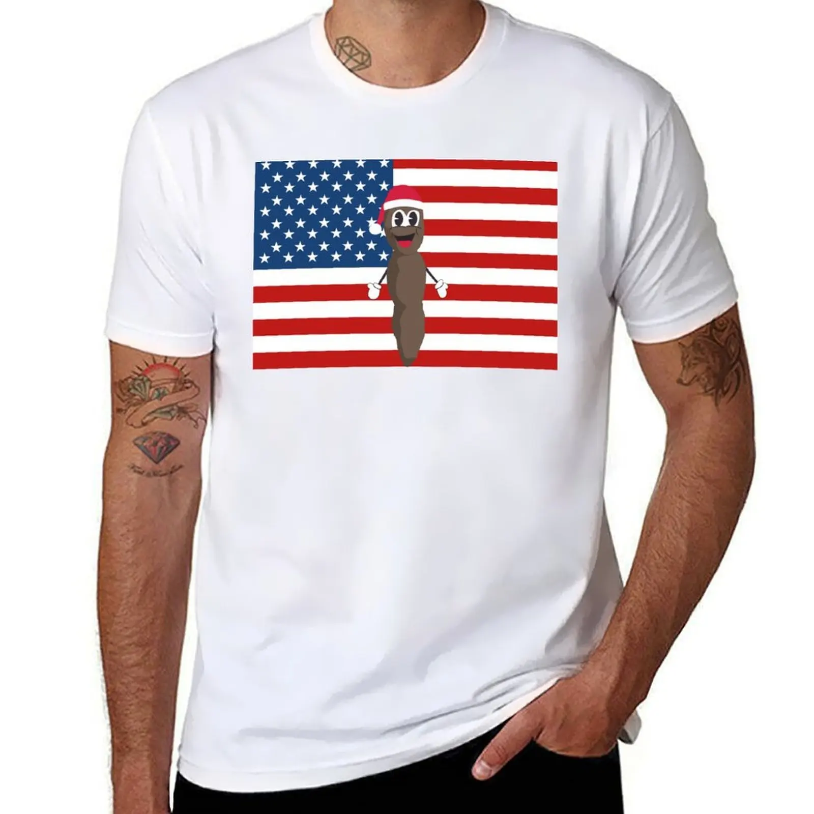 

MR Hankey - BORN IN THE USA T-Shirt man t shirt summer cotton t shirts high quality T-Shirt