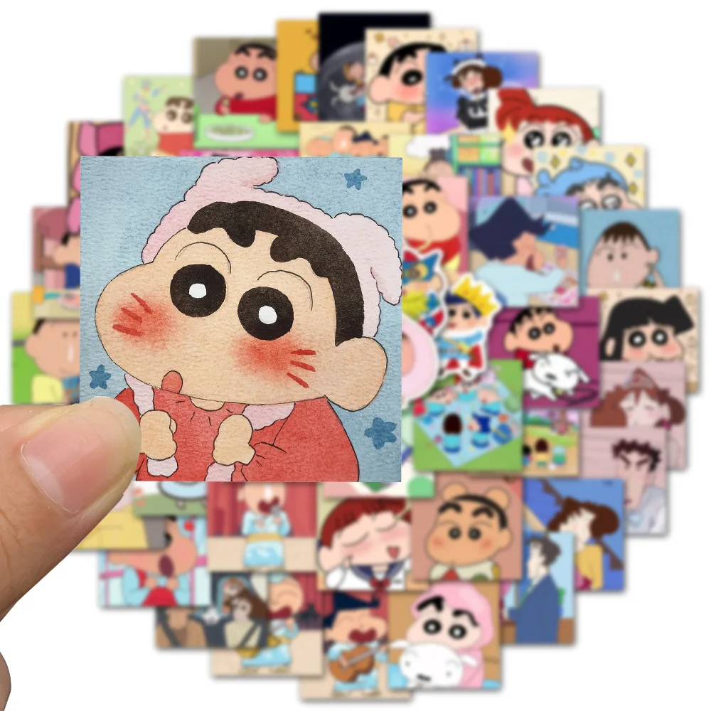 50 Crayon Shin-Chan Series Anime Cartoon Decoration Hand Account Diary Notebook Refrigerator Mobile Phone Computer Stickers