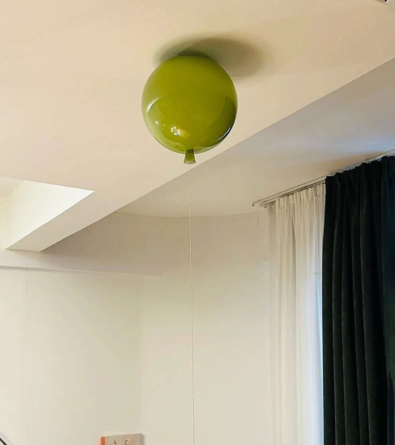 Yellow Blue White Red Glass Ceiling Light Balloon