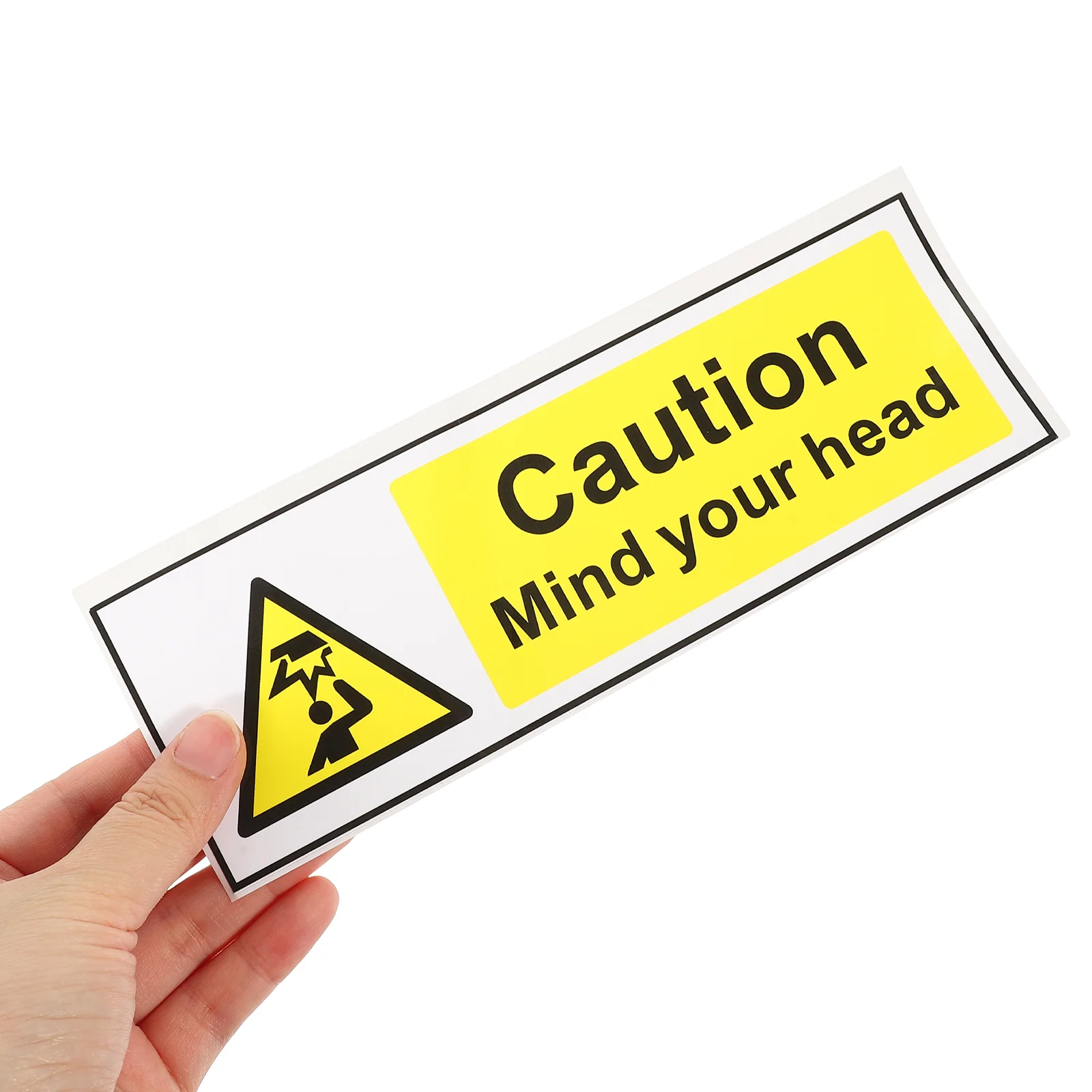 „Be Careful“-Kopfaufkleber „Mind Your Signs“, Wanddekoration, niedrige Deckenuhr, Warnschild, Ausverkauf, Vorsicht, PVC