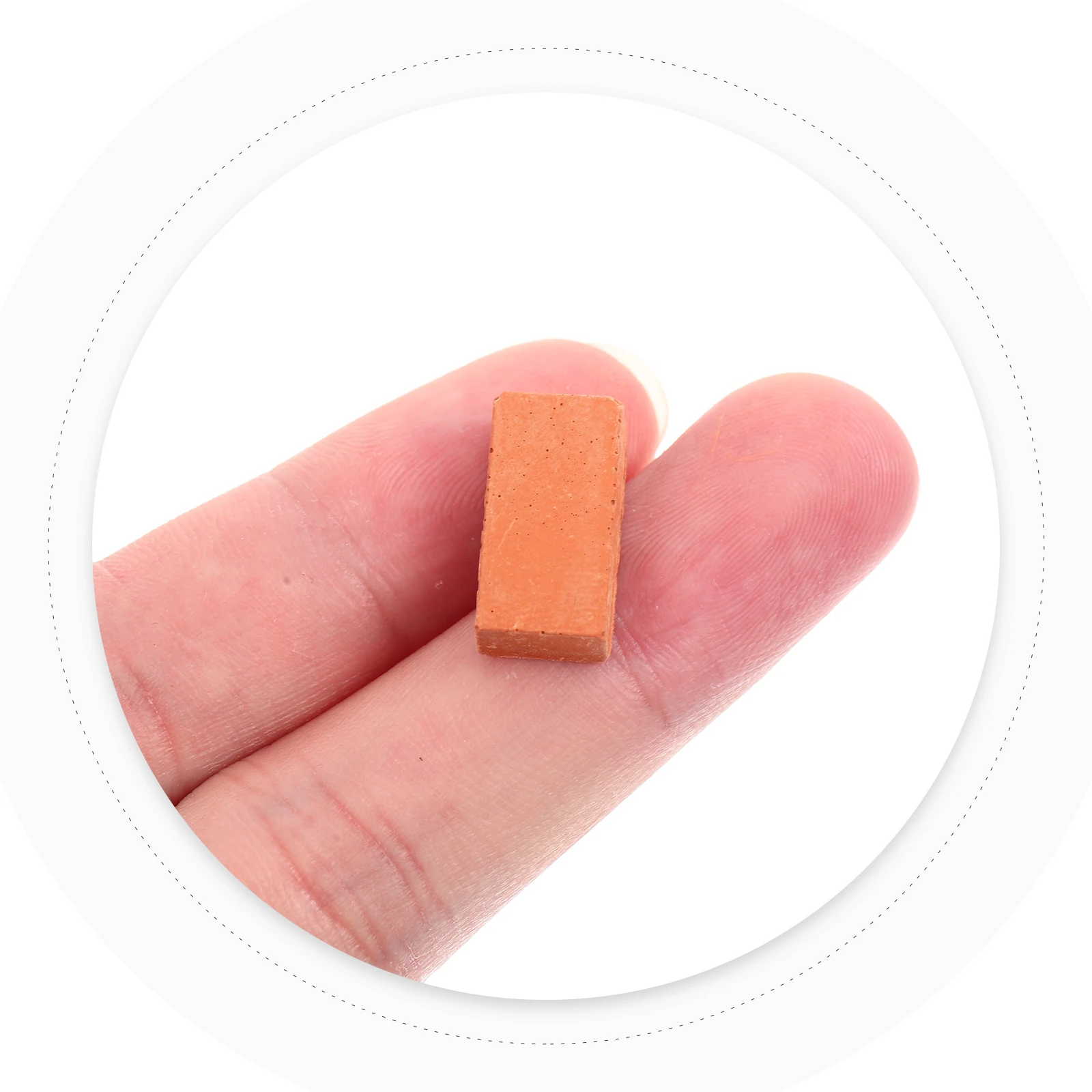 

200 Pcs Mini Red Bricks Artificial Tiny Miniature Stackable Models Small Simulation Micro Landscape Decor Wall