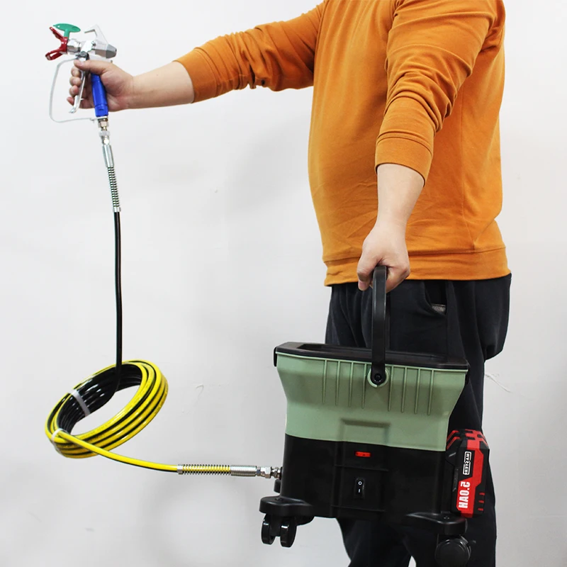 Portable Mini DIY Electric Airless Paint Sprayer Machine Brushless Motor 4000PSI High Pressure 7L Cup Capacity Industrial
