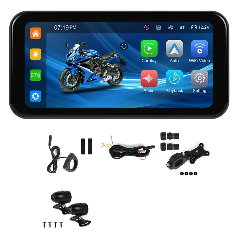 

Efficient 6.25 Inch Portable Motorcycle IP67 Waterproof Wireless For Carplay Android Auto Mote Smart Display Navigation