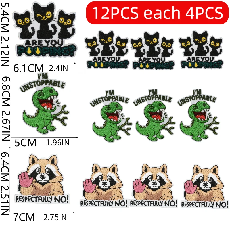 10/12 قطعة مجموعة بالجملة من الكي الكرتون الحيوانات الإنجليزية الأبجدية التطريز القماش بقع الديكور الضفدع Orangutan بقع #4