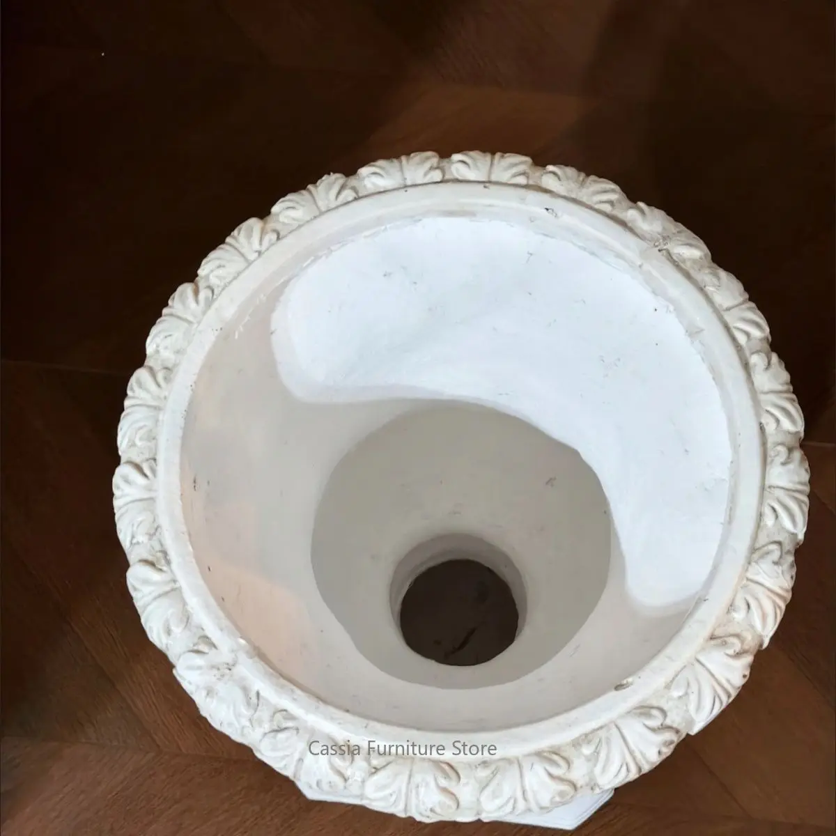 European Relief Flower Pot for Balcony, High-End Decorative Planter for Villa,  Ornamental Container for Courtyard Home Decor