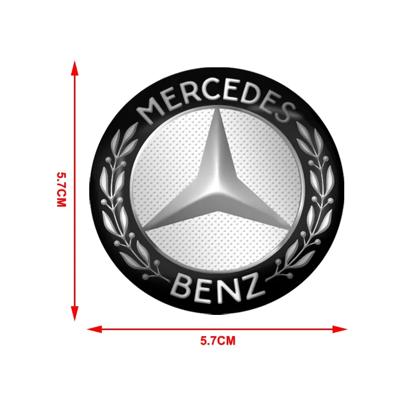 4Pcs 56mm Car Tyre Wheel Center Hub Cap Badge Sticker For Mercedes Benz AMG A/B/C/E Class C200L W211 W212 W213 Car Accessories