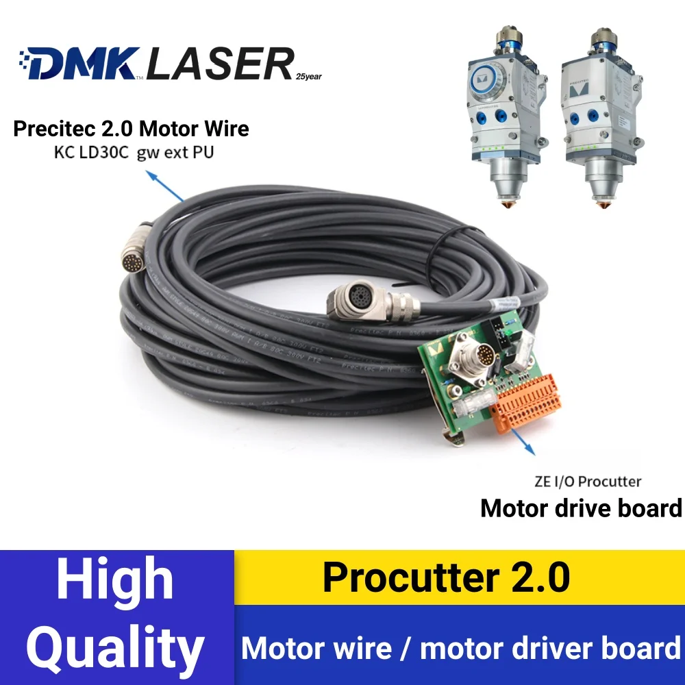 DMK procutter 2.0 laser cutting head motor wire cable motor driver board ZE I/O for automatic focusing cutting gun precitec 2.0