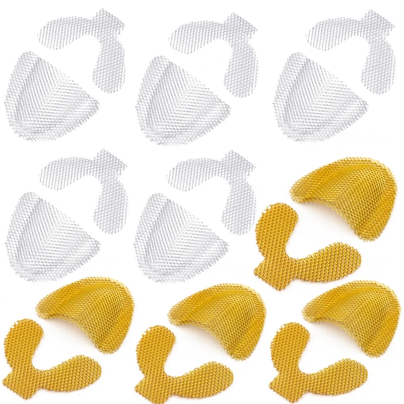 20Pcs Upper Lower Denture Reinforcement Mesh Palatal Dental Impression Metal Net Trays for Acrylic Partial Denture