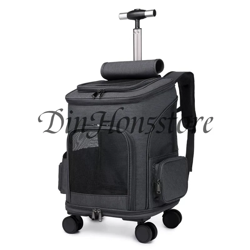 Pet trolley case cat bag going out portable dog suitcase breathable suitcase backpack space capsule