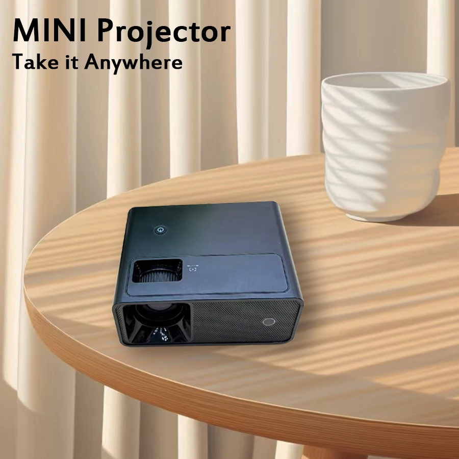

Portable Smart Projector Home Cinema Outdoor Projector 1080P 1920*1080P HD HDMI USB Interface with Android/iOS Laptop TV Stick
