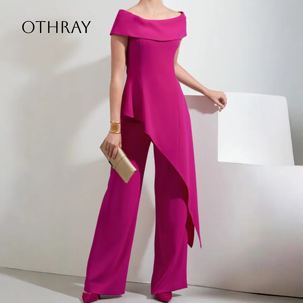 

Othray Summer Elegant Mother of the Bride Dresses, Chiffon Pant Suit, 2 Pieces, Large Size, Wedding Guest Dresses, Long Wedding