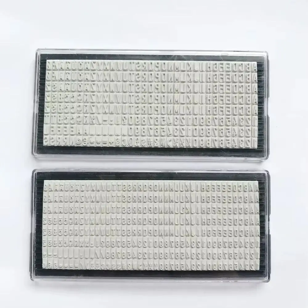3mm 4mm 6.4mm Stamp Letters Plate Name Address Reusable Stamp Digital Letters Business Rubber DIY Stamp Board School Office