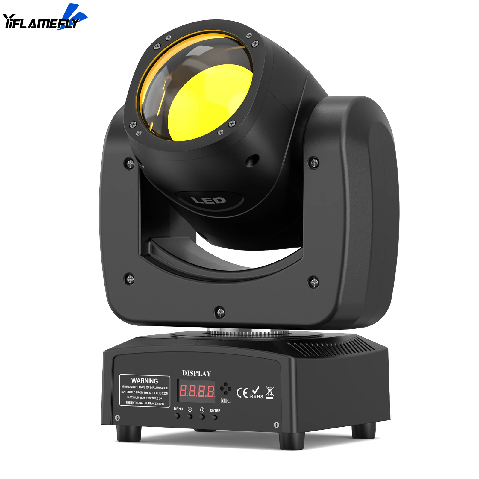 

Yiflamefly 100W RGBW 4 in1 LED Moving Head Light Stage Beam Light DMX for DJ Disco Club Party Dance Wedding Bar Christmas