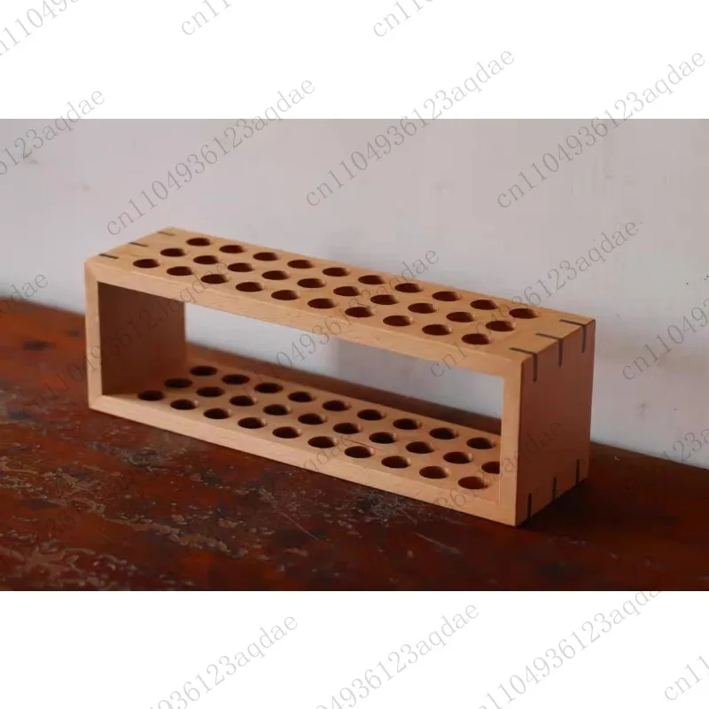 Brush Holder, Makeup Pen Storage Rack Solid Wood Black Walnut/cherry/beech Pen Holder