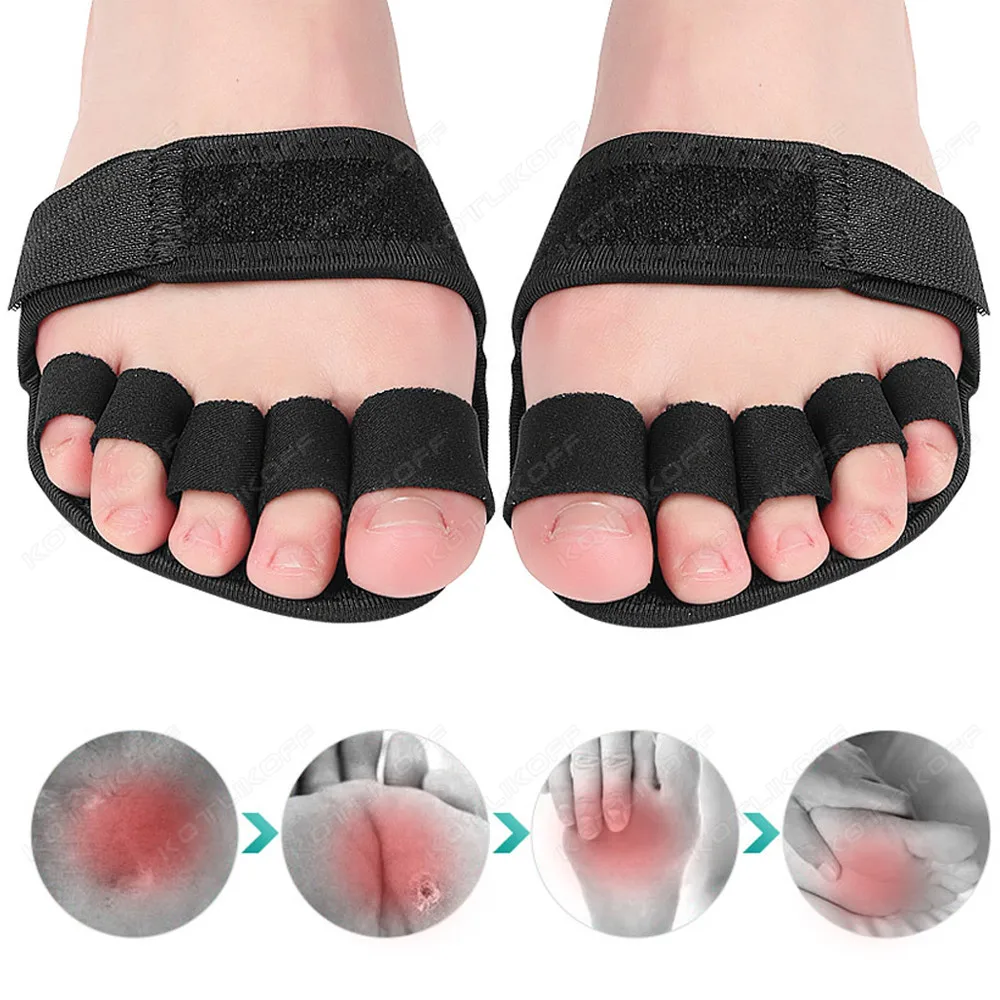 Toe separador antepé almofadas almofada de silicone alívio da dor sapatos palmilhas dedo do pé hallux valgus corrector almofadas gel cuidados com os