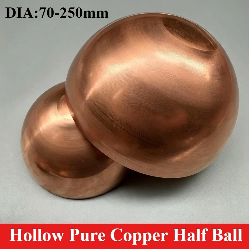 1pcs Hollow Pure Copper Half Ball70mm80mm90mm-250mm Copper Half Sphere Hemisphere Dome for DIY Crafts,Jewelry Making,Industrial