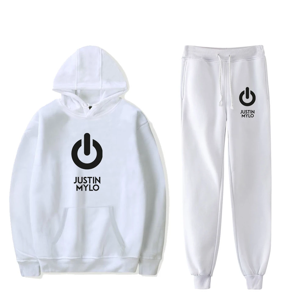 Justin Mylo Tour Merch Pullover Hoodie Jogger Pants Two Piece Set Sweatshirts+Sweatpants Women Men's Set