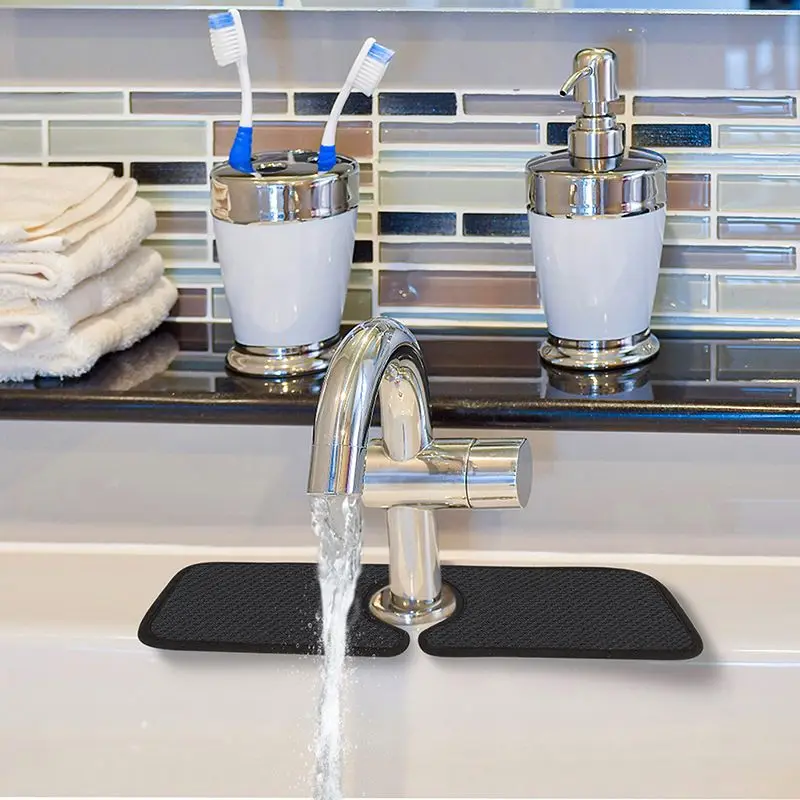 Kitchen Faucet Absorbent Mat Sink Splash Catcher Guard Microfiber Drying Pad Countertop Protector for Kitchen Bathroom