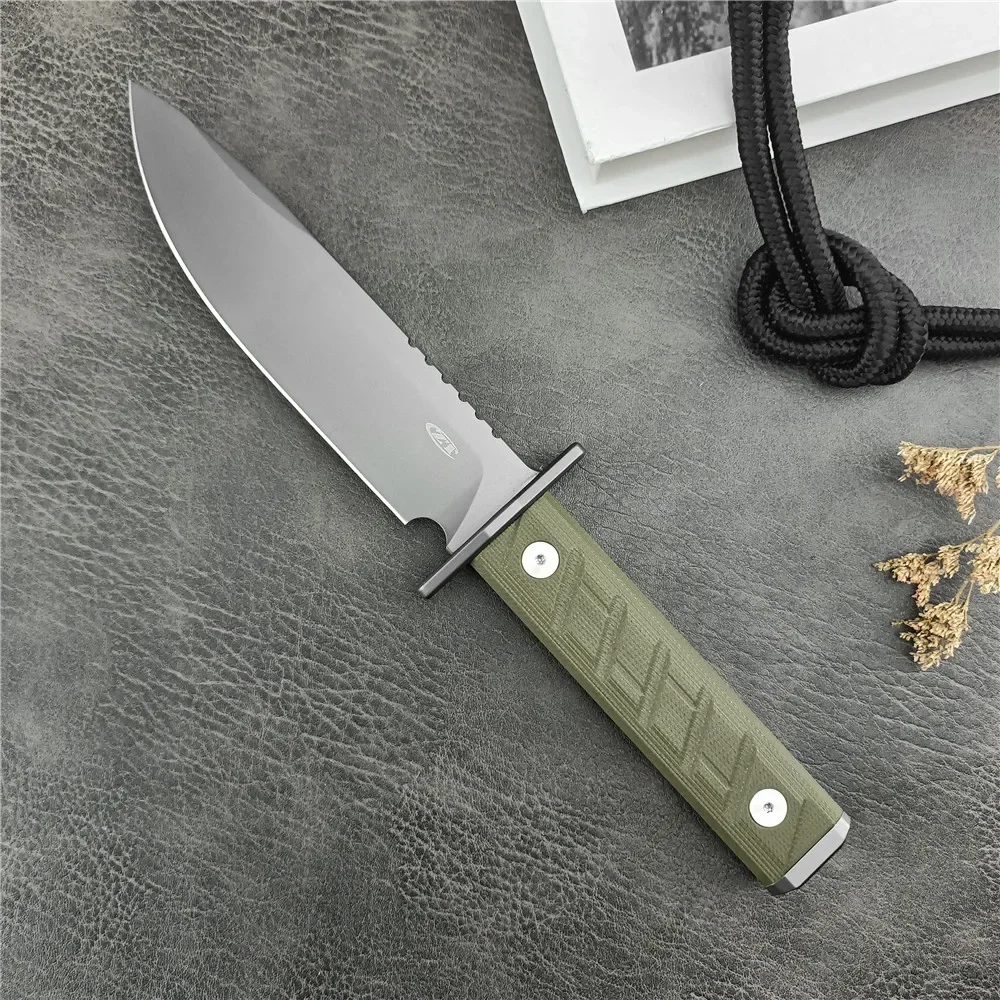 Tactical 006 D2 Fixed Blade Knife G10 Handle Hunting Self Defense EDC Camping Tools Outdoor Combat Knives Gift Sheath