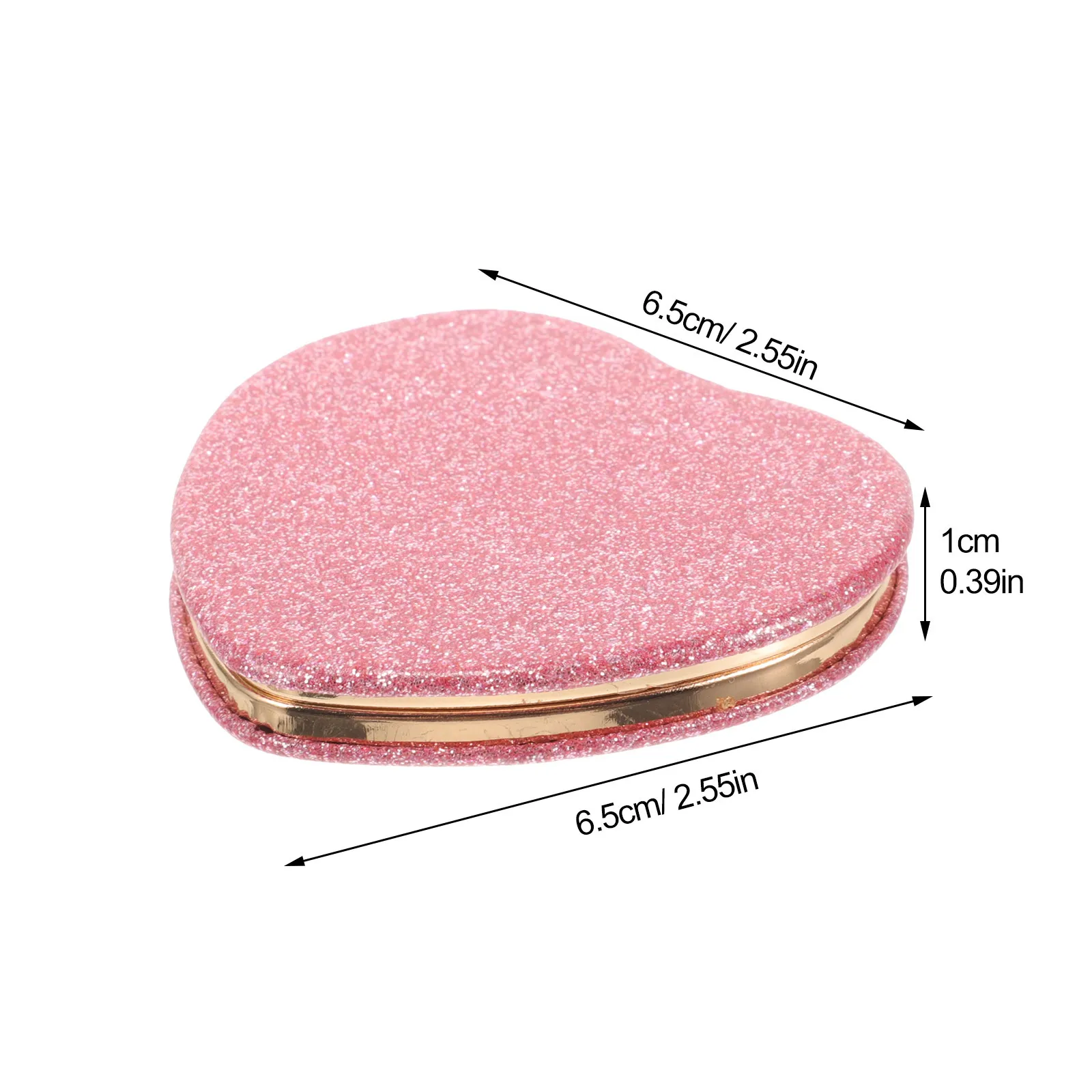 Heart Shaped Makeup Mirror Portable Compact Travel Size Cute Handheld Mirror for Women Outdoor Personal Mirrors