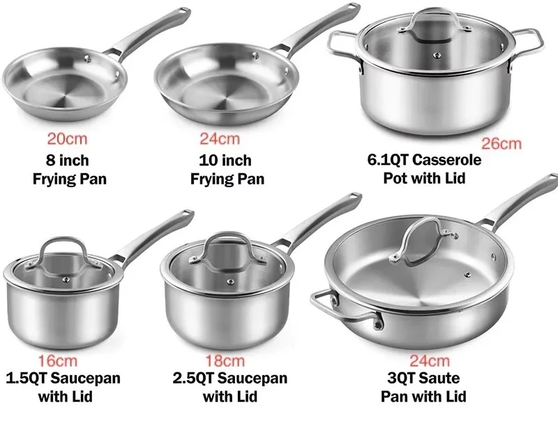Heat Resistant Cooking Tools 10-Piece Stainless Steel Kitchen Utensil Set