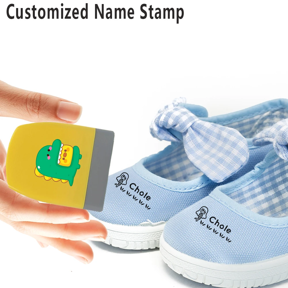 Lovely Colorfast Not Fading Customized Name Seal The Crystal Sticker Pattern is a Dinosaur For Easy Marking and ldentification