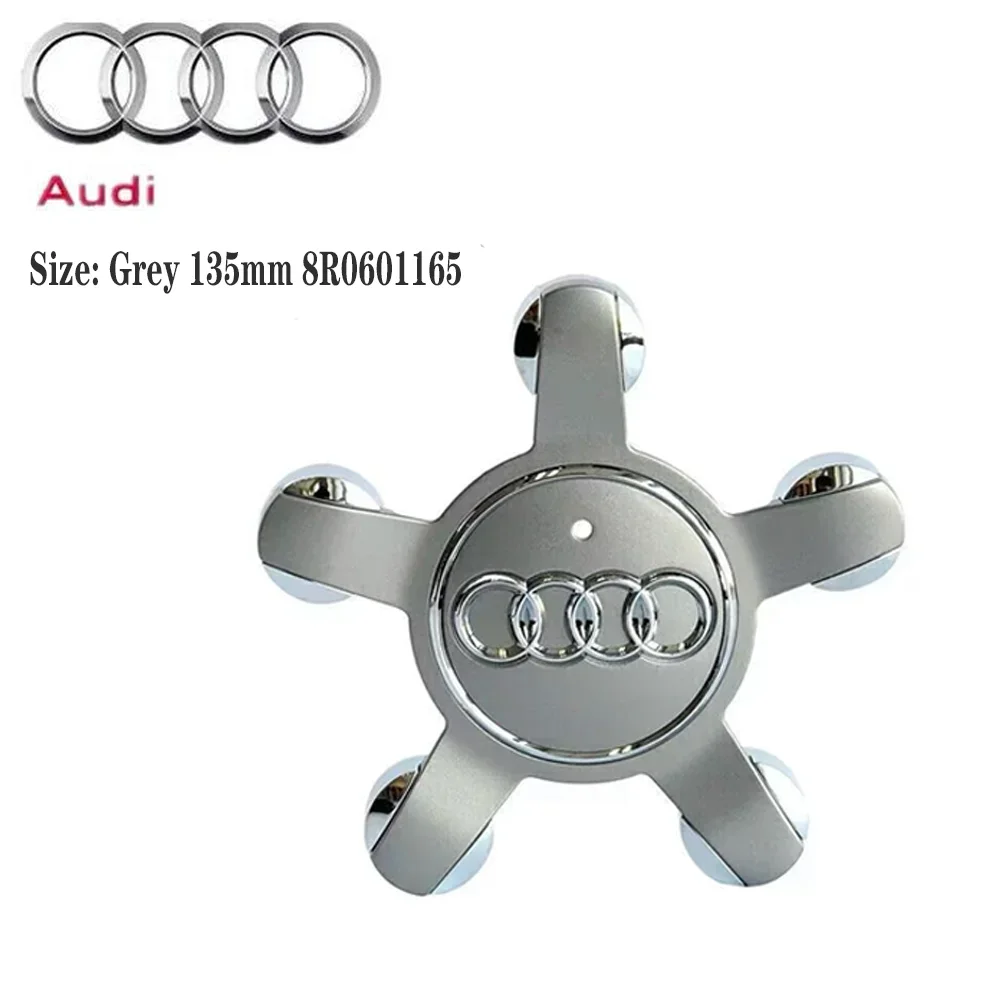 4 Stück 135mm Auto-Styling Radnabenkappen Emblem 8R0601165 4F0601165N für Audi A1 A3 A4 A5 A6 A7 Q3 Q5 Q7 TT B5 B6 B7 8P