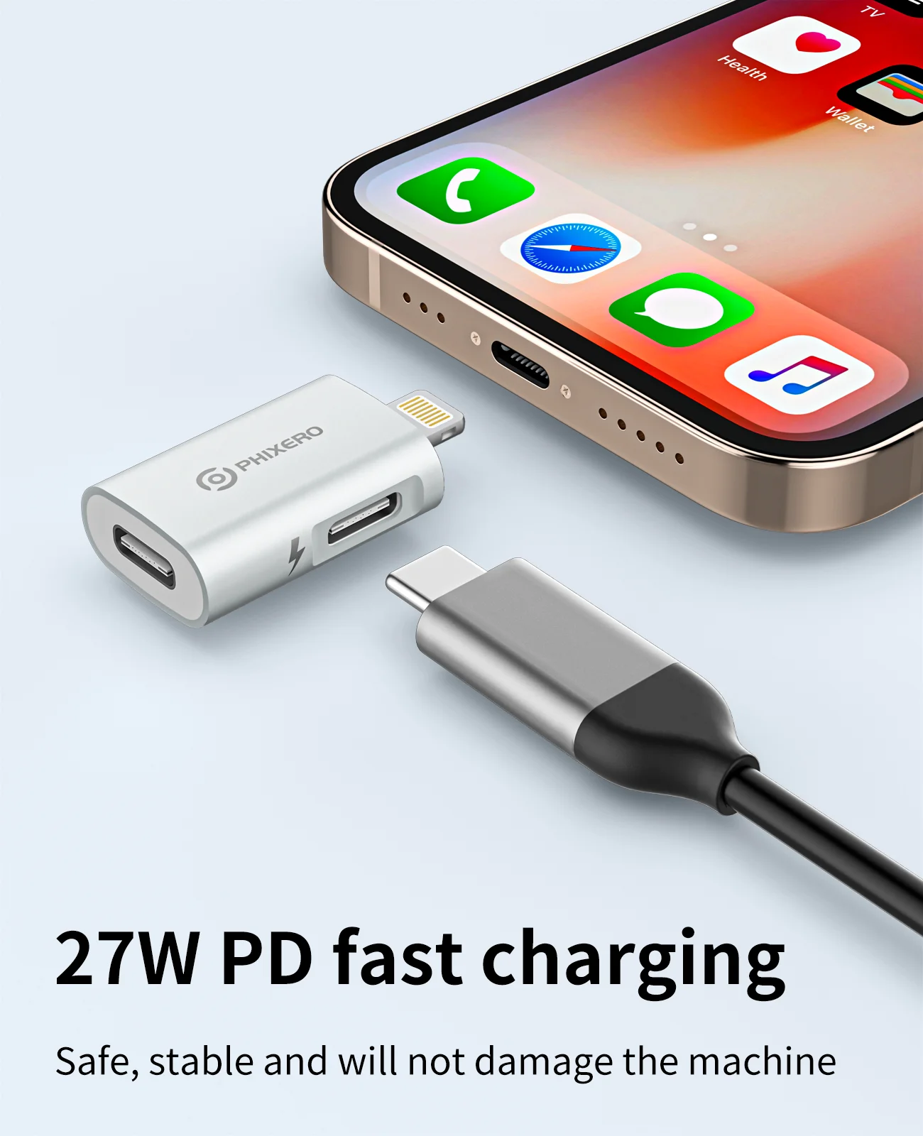 PHIXERO USB C OTG Adapter 27W  - Desk Setup Ipad ulasan dan harga