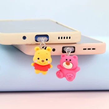 3D 애니메이션 전화 iPhone 용 방진 플러그 Samsung Xiaomi Huawei Type C 안드로이드 충전 포트 보호기 수지 먼지 플러그