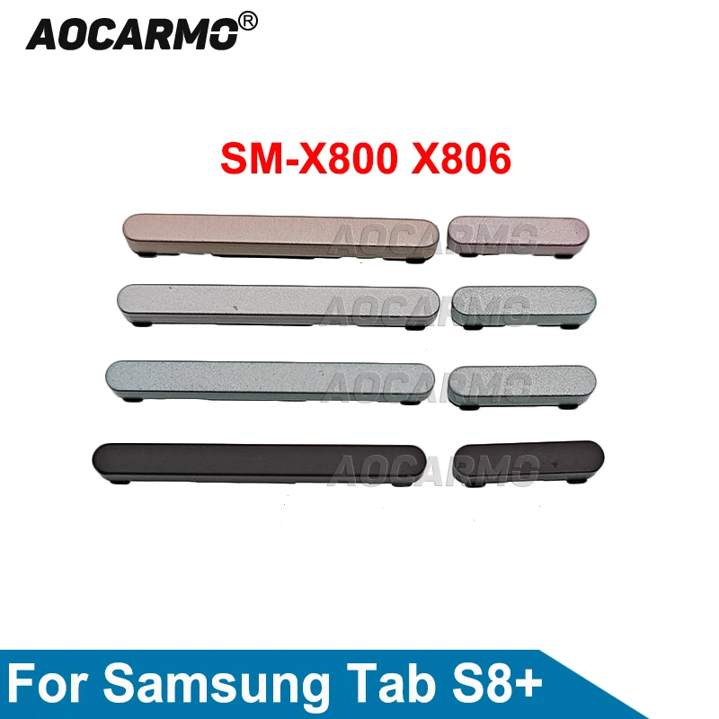 Aocarmo Side Key Buttons Replacement Part For Samsung Galaxy Tab S8 Plus Ultra S8+ SM-X800 X806 / X900 X906