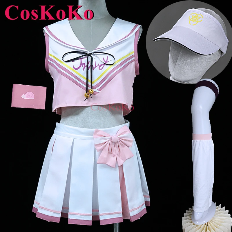 

CosKoKo Shimoe Koharu Cosplay Game Blue Archive Costume Sweet Lovely Cheerleader Uniforms Halloween Party Role Play Clothing New