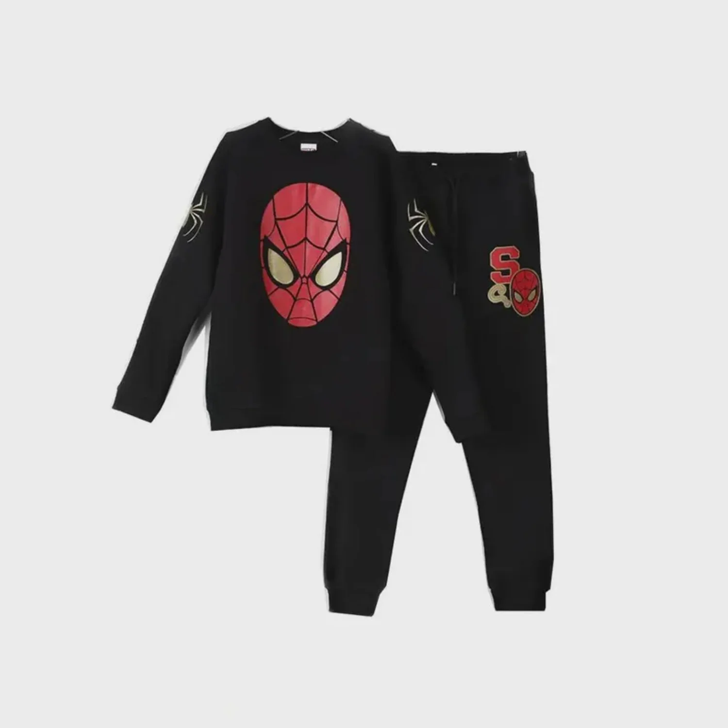 Spider-Man – ensemble sweat-shirt pour enfants, tenue Marvel pour garçons, col rond, vêtements de détente, graphique héros, sous licence officielle, NWT