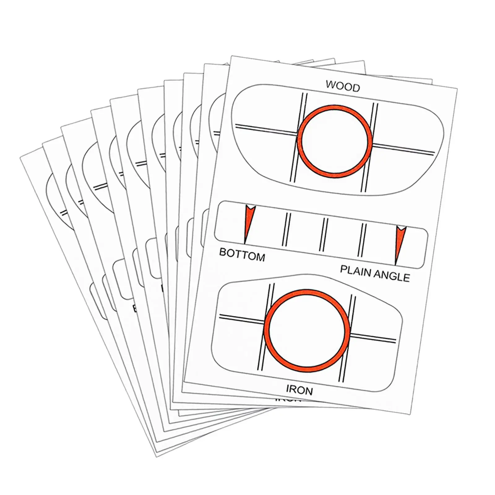 Golf Club Impact Tape Labels Sticker for Swing Practice Training Aid Mark Ball Strike Spot for Golf Beginner Outdoor Tool