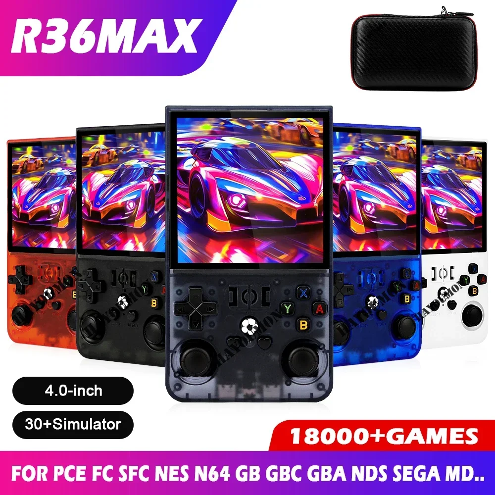 NEW R36MAX Handheld Retro Game Console 4
