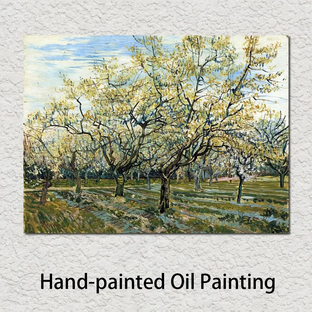 

Импрессионистский пейзаж, холст, художественный фрукт с цветами, ручная роспись, картина маслом Ван Гога, современное настенное искусство, подарок для гостиной