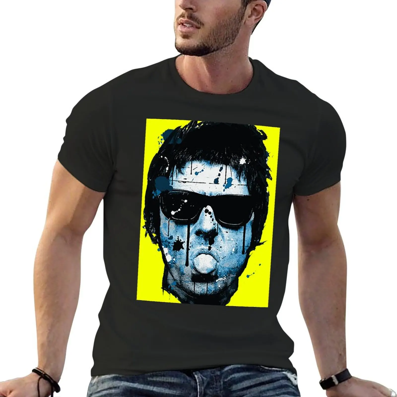 liam gallagher classic art T-Shirt oversized graphic tee vintage t shirts luxury clothes men