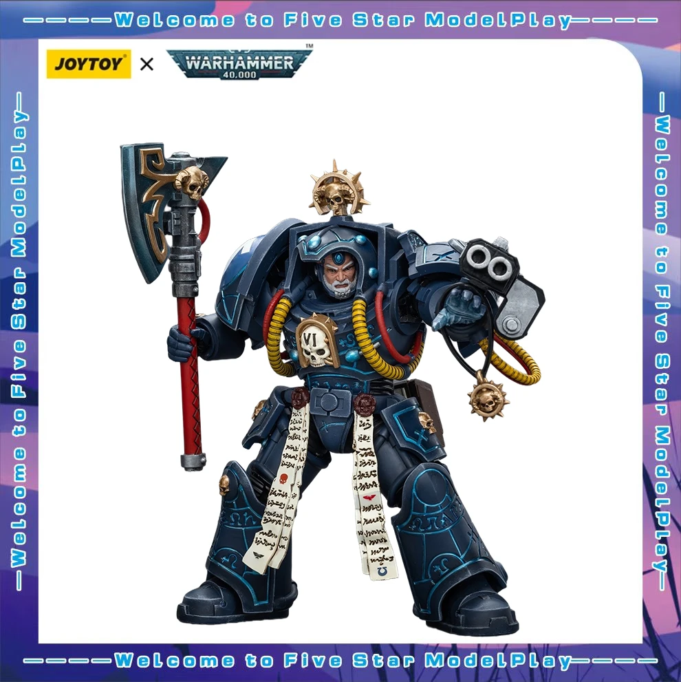 

【FS】JOYTOY Warhammer 40K Scale 1/18 Action Figures Ultramarines Librarian in Terminator Armour Models Toys Gifts