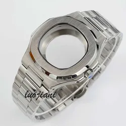 40mm square nh35 case for nautilus nh35 nh36 nh38 movement 316L stainless steel bracelet sapphier glass waterproof watch case