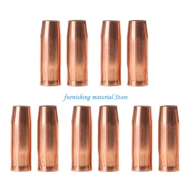 Y5GD 10 قطع فوهة غاز على الطراز الأوروبي طرف لحام MIG مناسب لتطبيقات اللحام القوسي الثانية الدقيقة للمكتب المنزلي