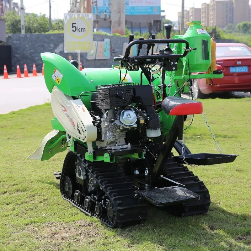 Farm Use Walking Grain Corn Wheat Rice Agriculture Combined Rice Reaper Thresher Machine Automatic Soybean Reaper Harvester
